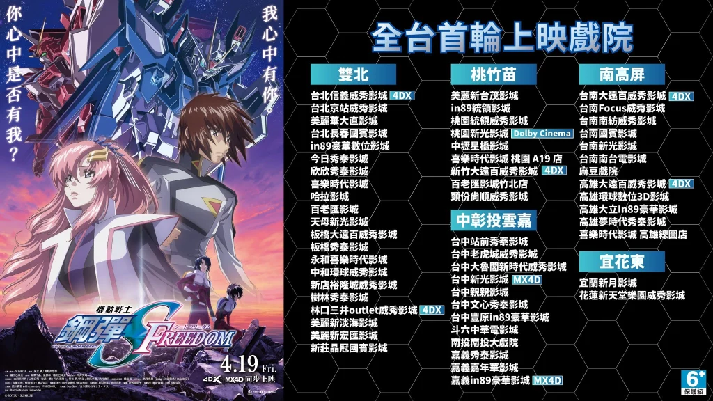 《機動戰士鋼彈SEED FREEDOM》4DX林口威秀觀影心得 拉克絲、機體模型在台特展進行中 29 seedfreedomtaiwanvscinemasreview15