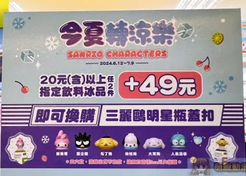全家「今夏轉涼樂」 6月12日起推出指定飲品加價換購「三麗鷗明星瓶蓋扣」