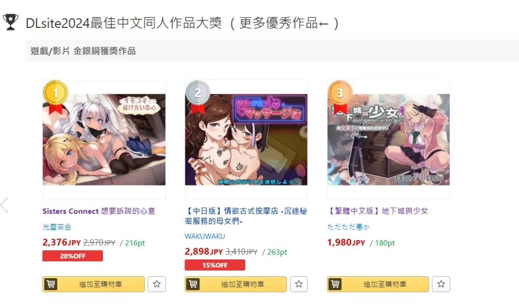 「DLsite2024最佳中文同人作品大獎」結果公布 全作品8折優惠券限時提供中 4 dlsiteawards2024result05