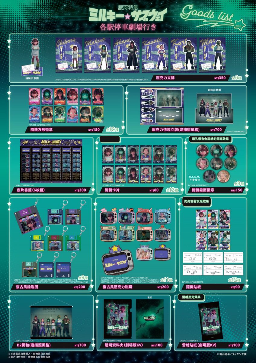 「銀河特急 Milky☆Subway 各站停車 劇場行 POPUP SHOP in 台北」將自4月18日起在三創安比斯動漫舉辦 2 2026aprilMilkySubwayTheGalacticLimitedExpressnews01